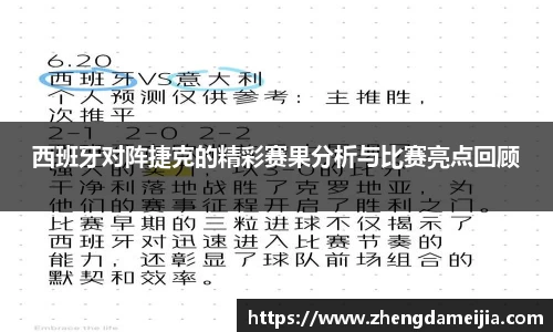 西班牙对阵捷克的精彩赛果分析与比赛亮点回顾
