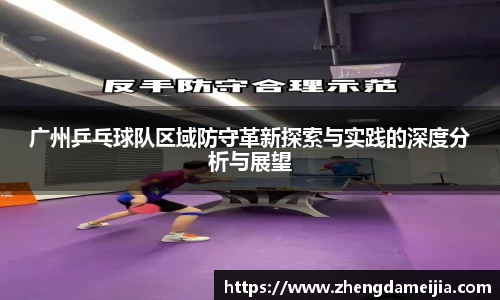 广州乒乓球队区域防守革新探索与实践的深度分析与展望