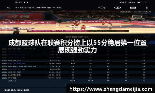 成都篮球队在联赛积分榜上以55分稳居第一位置展现强劲实力